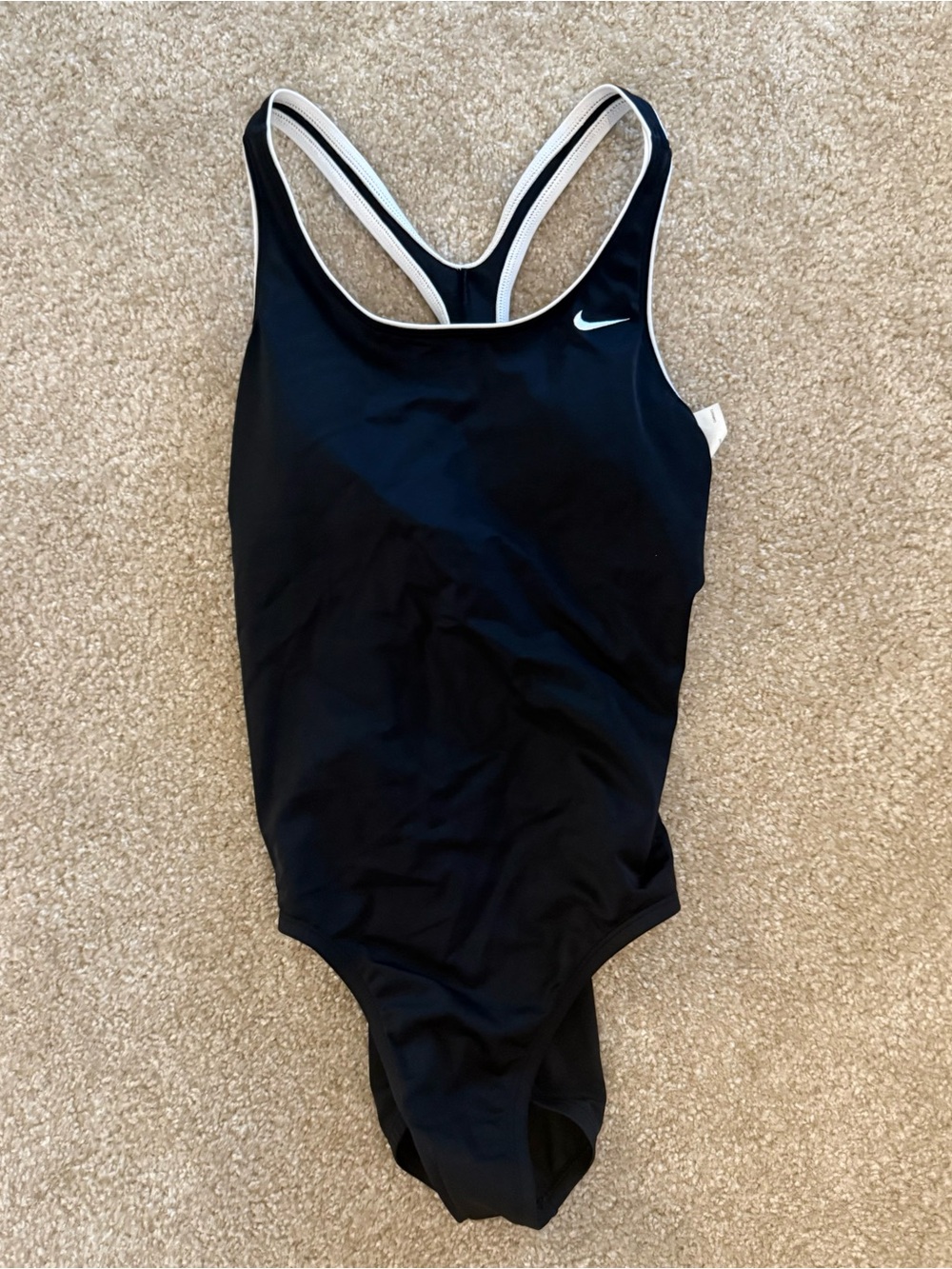 Nike black one piece swimsuit with bra padding